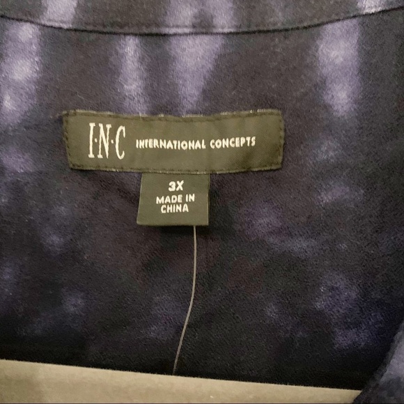 NWT INC tie dye button up long sleeved 2X - Picture 6 of 10